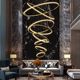 Duplex building living room villa loft stairwell large chandelier