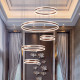 Simple modern high light transmittance LED duplex aluminum chandelier