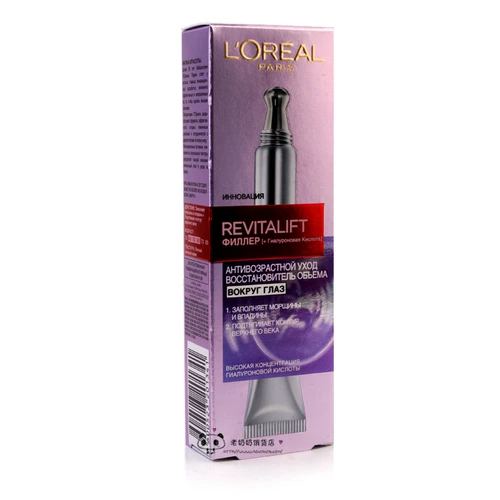 L'Oreal, крем для глаз с гиалуроновой кислотой от мешков под глазами, Россия, интенсивное увлажнение, против морщин