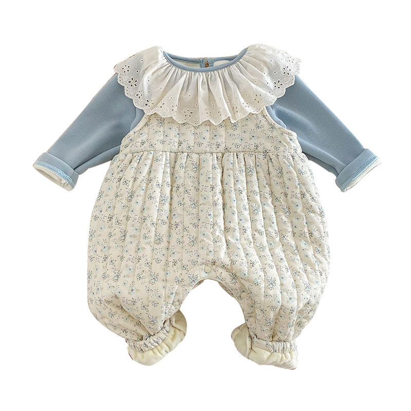 韩版秋冬新款女宝宝连体衣套装周岁外出服打底背带裤加绒冬装爬服,淘宝优惠券,粉丝福利购,淘宝优惠卷