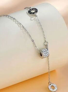 纯银999小蛮腰项链女小众轻奢ins时尚百搭高级感流苏吊坠纯银饰品