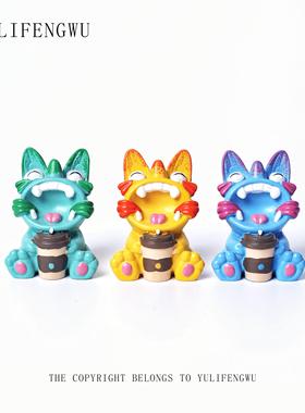 鱼里风物｜万事胜意瓦猫摆件小号云南非遗文创旅游纪念桌面装饰品