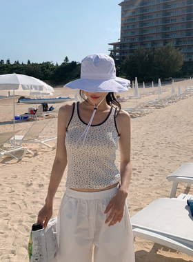 韩国进口东大门代购夏季新款薄款速干帽子防风绳户外防晒遮阳帽子