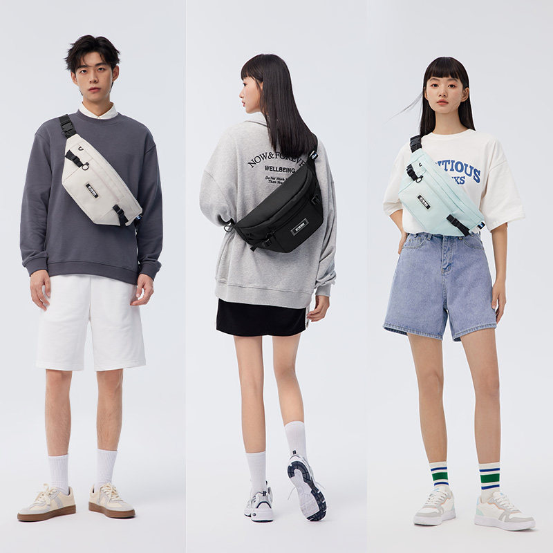 森马男休闲腰包新款学生斜挎包 森马箱包男士包袋