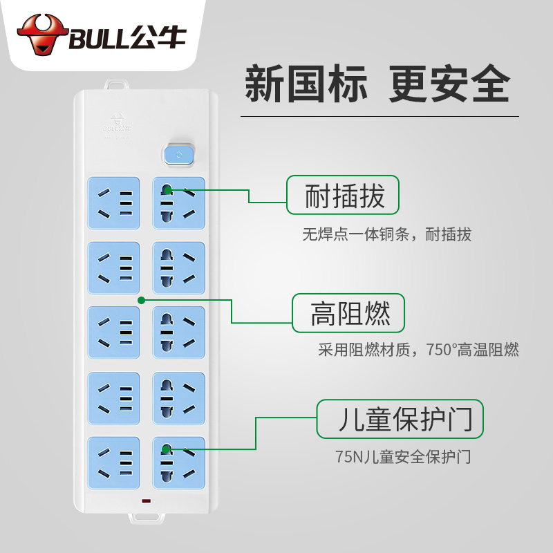 公牛插座不带线插板大功率无线插排面板多孔自接线插线板正品批发-图1