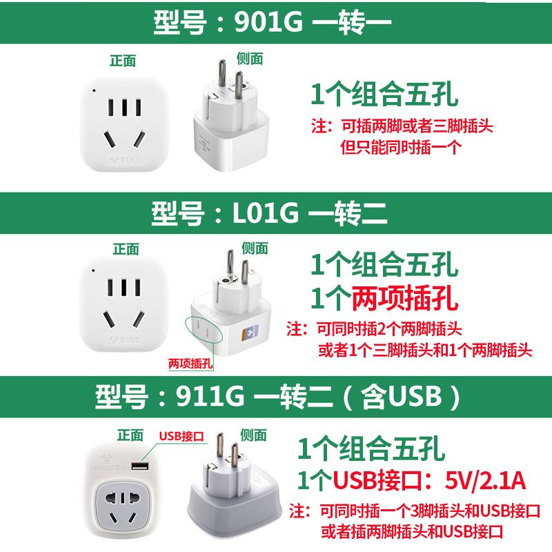 公牛德标欧标泰国韩国充电器转换插头越南巴厘岛俄罗斯欧洲转换器-图2