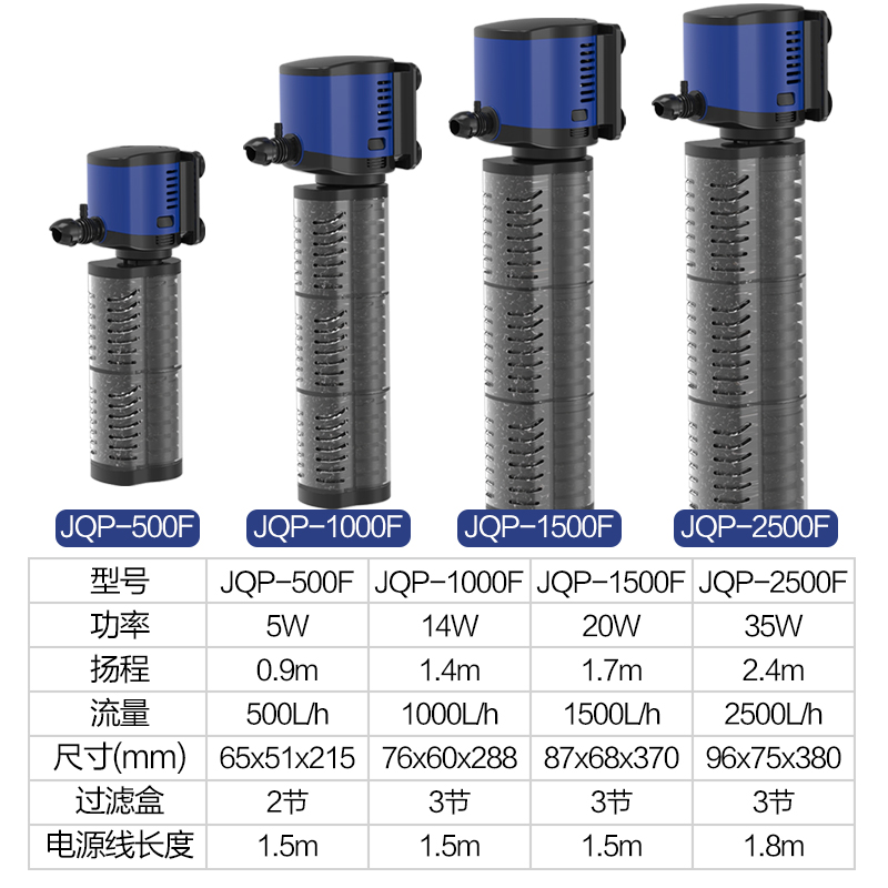 森森鱼缸多功能过滤器冲浪增氧造浪循环净水吸鱼便静音水泵抽水-图2