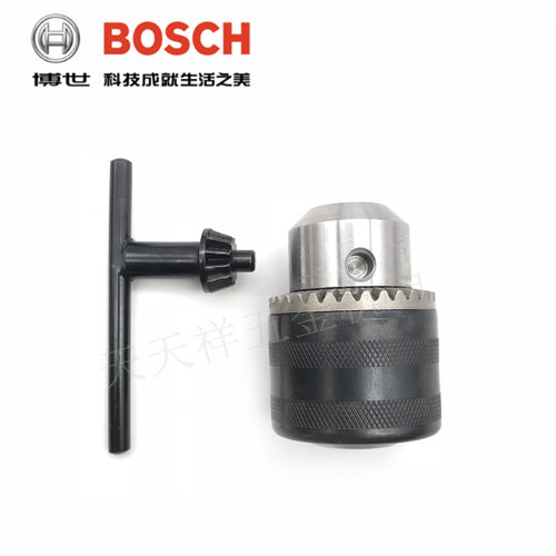 原装博世手电钻三爪夹头10mm13mm冲击钻博士电转卡头钥匙扳手配件 - 图0