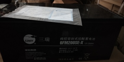 三瑞蓄电池12V200AH蓄电池/UPS太阳能电瓶蓄电池6FM200质保三年 - 图0