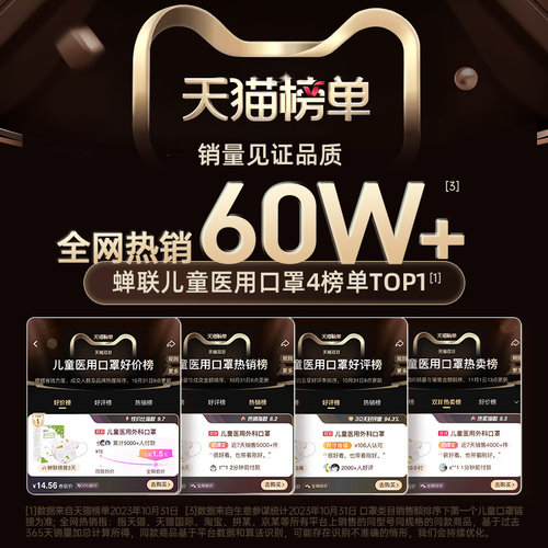 超亚医用外科口罩儿童可用3d立体0-3婴幼儿宝宝6-10岁官方旗舰店 - 图0