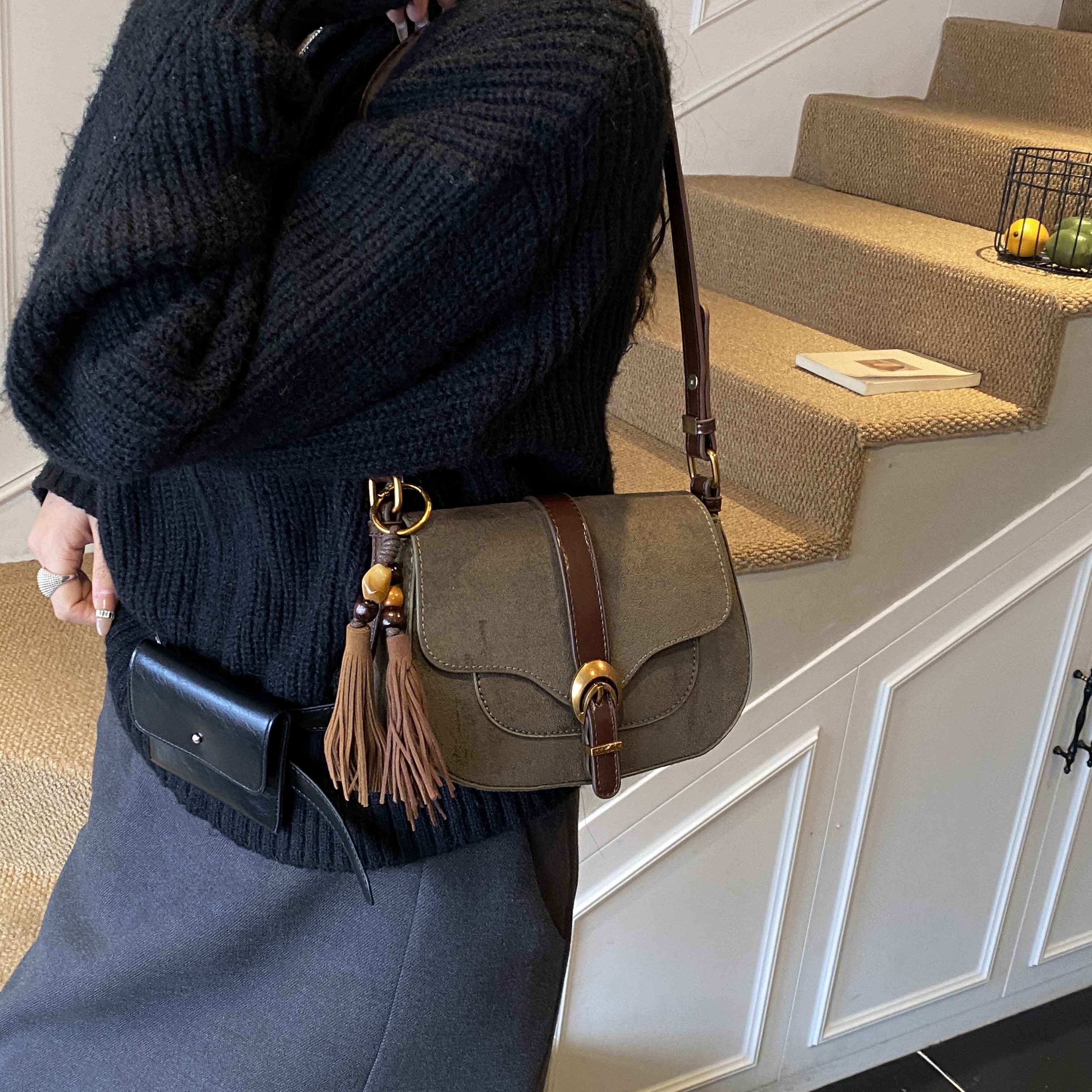 包包女2025新款潮流复古小众单肩马鞍包高级感轻奢时尚百搭斜挎包,淘宝优惠券,粉丝福利购,淘宝优惠卷