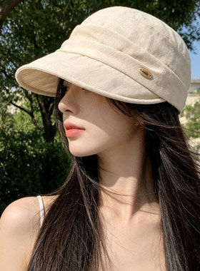老钱风褶皱夏季防晒女款马术帽
