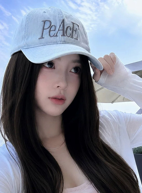 韩系牛仔棒球帽女大头围显脸小