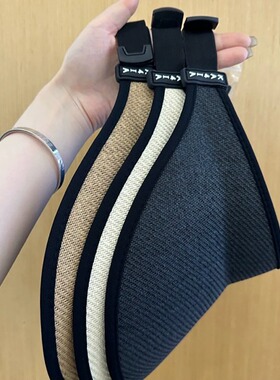 UPF50+黑胶大檐空顶遮阳帽显脸小