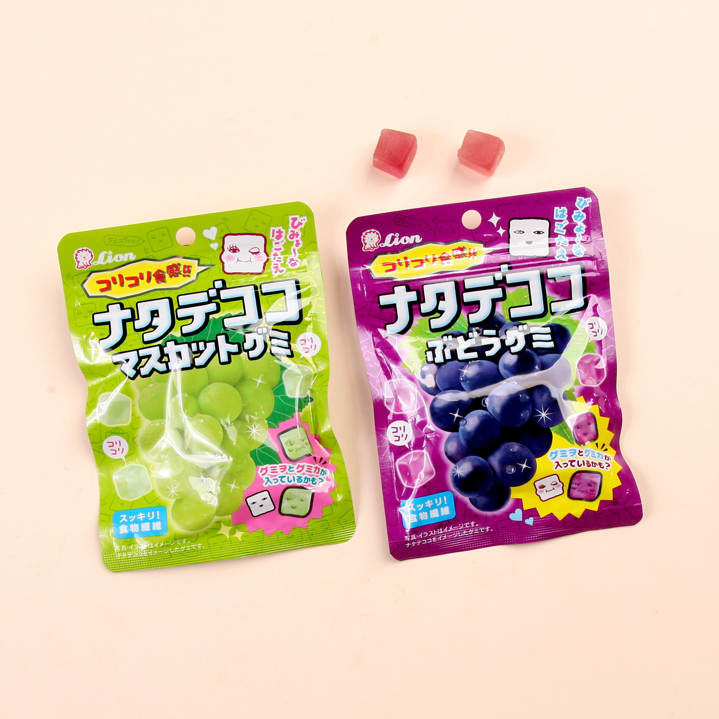 日本进口LION狮王果汁软糖葡萄味膳食纤维Q弹糯软儿童休闲小零食,淘宝优惠券,粉丝福利购,淘宝优惠卷