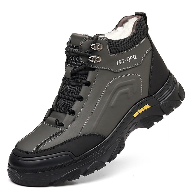 冬款奥古斯都男士高帮皮鞋男休闲手工上线系带加绒保暖棉鞋男鞋,淘宝优惠券,粉丝福利购,淘宝优惠卷