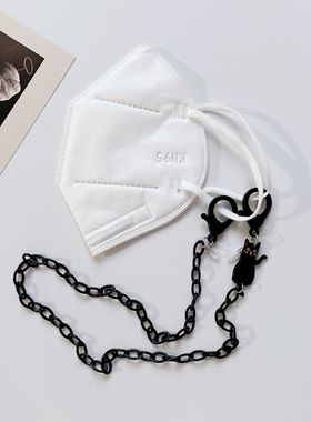 口罩小猫吊坠防丢款眼镜挂脖项链