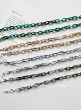 口罩链亚克力方形链条蓝牙耳机