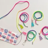 Медицинская маска, ремешок, цепочка, универсальная подвеска, красочные солнцезащитные очки, модное ожерелье, простой и элегантный дизайн, с медвежатами