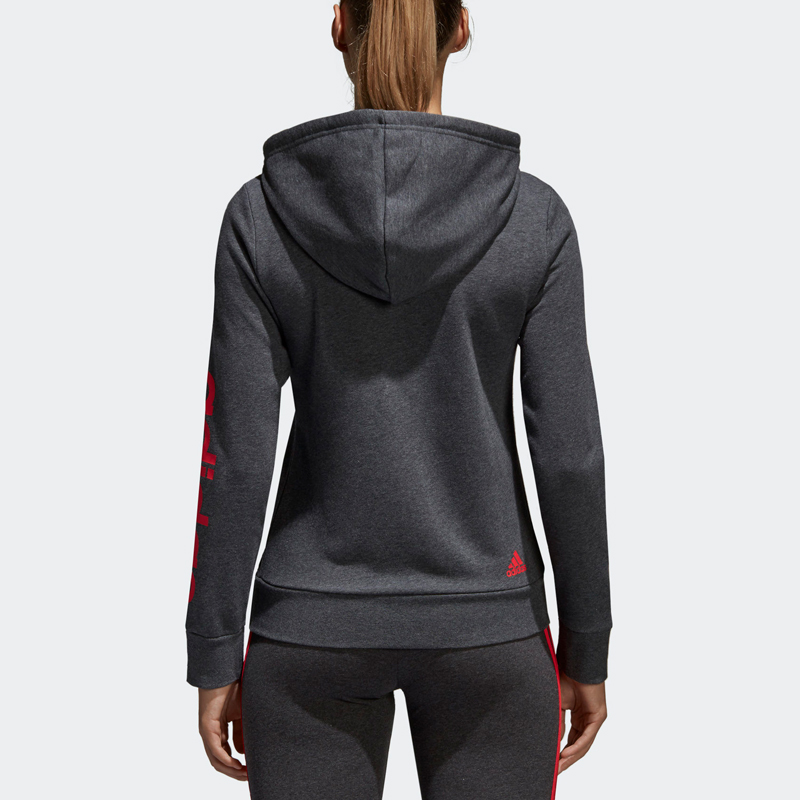 Adidas阿迪达斯女子外套 Ess Lin FZ Hoody 运动夹克休闲连帽外套