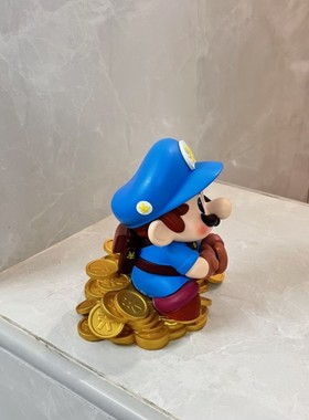 金币马里奥兄弟可爱车载公仔创意