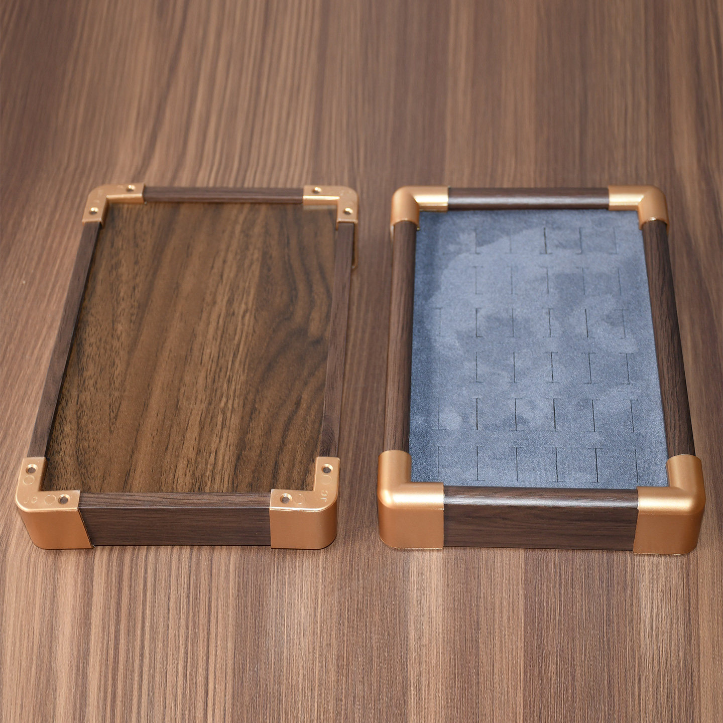 胡桃纹首饰托盘戒指收纳盒柜台手镯陈列道具护角框高档珠宝看货盘,淘宝优惠券,粉丝福利购,淘宝优惠卷