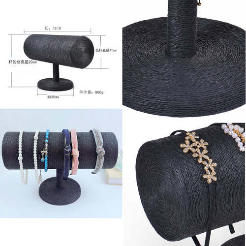 草编头箍架头饰收纳架发圈发卡陈列架子头绳发箍发带托架展示道具 - 图1