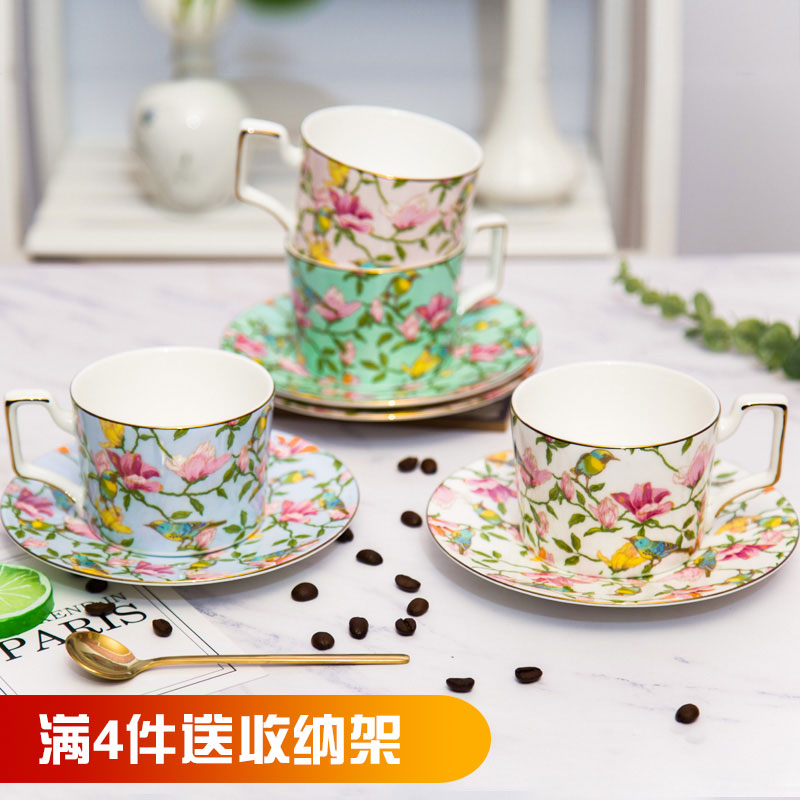 陶瓷咖啡杯歐式小奢華簡約拉花咖啡杯碟花茶杯套裝英式下午茶茶具