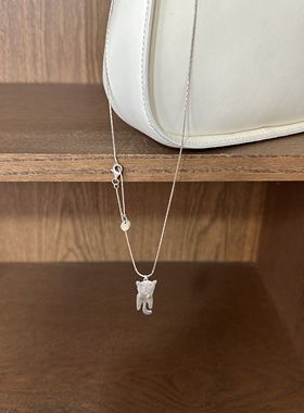 灵动可摇摆猫咪蛇链项链