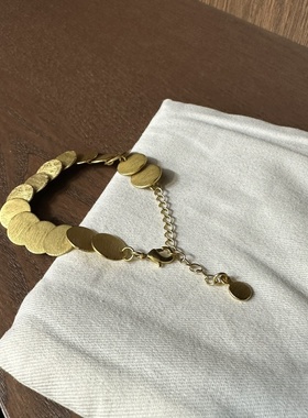 手工拉丝做旧圆圈精致百搭手链