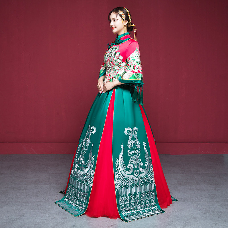 2019新款秀禾服新娘中式女古装婚纱 人生大事旗袍