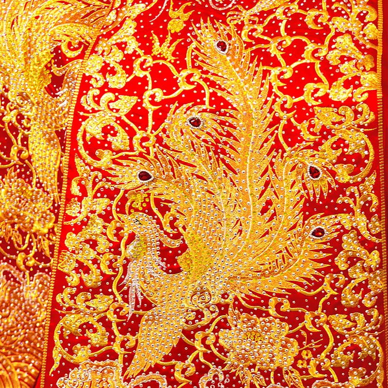 秀禾服新娘2019新款春季中式秀婚纱 人生大事旗袍