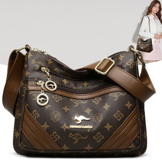 Genuine leather shoulder crossbody bag large capacity cowhide women's bag