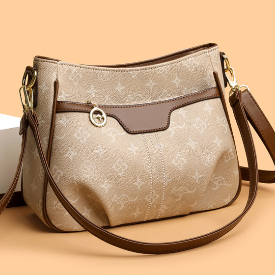 Genuine leather shoulder crossbody bag large capacity cowhide mother bag