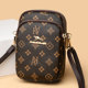 Kangaroo leather mobile phone bag printed shoulder crossbody bag for women