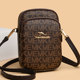 Kangaroo leather mobile phone bag printed shoulder crossbody bag for women