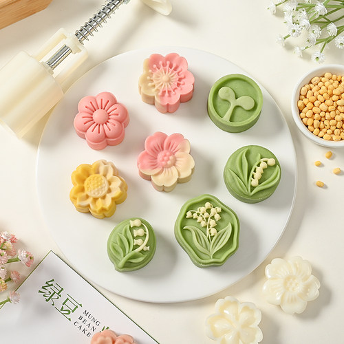 绿豆糕模具冰糕月饼糕点磨具30克手压式家用山药压花造型食品级 - 图1