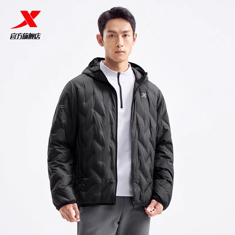 特步羽绒服男秋冬新款保暖外套加厚男棉服夹克上衣品牌羽绒服大全