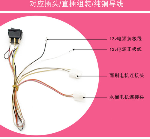 电动四轮车喷水壶雨刷喷水器封闭电动车改装喷水壶洗涤器12v总成 - 图1