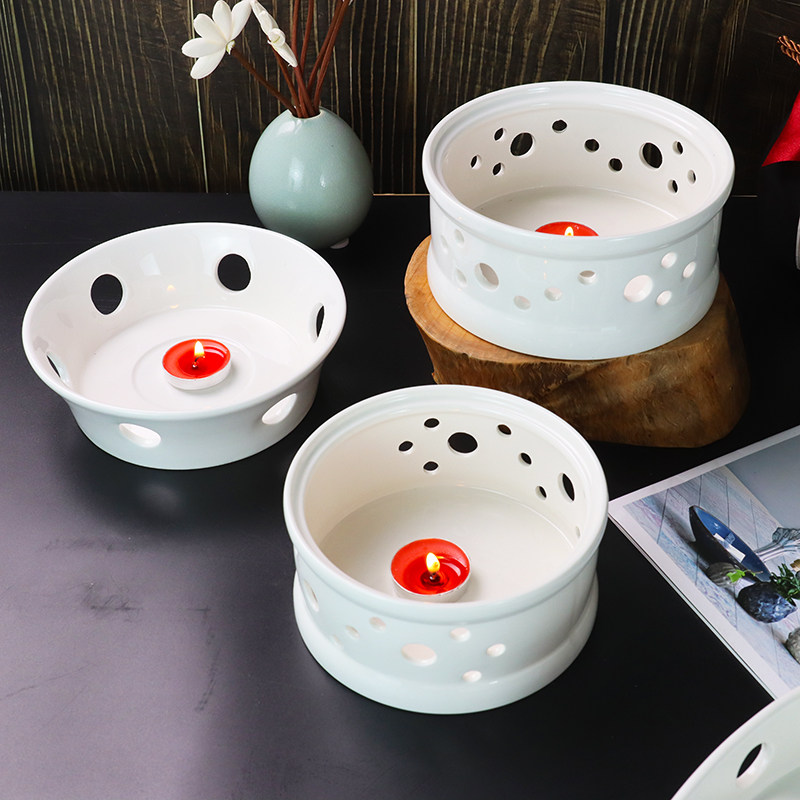 纯白陶瓷炉炖盅炉座蜡烛炉温茶暖茶炉熏香加热炉鱼盘炉底座保温炉,淘宝优惠券,粉丝福利购,淘宝优惠卷