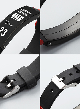 篮球运动员手环NBA球星勒布朗詹姆斯腕带批发不锈钢 科比手链