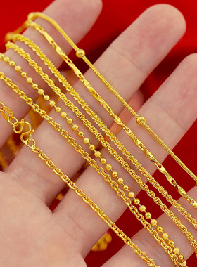 黄铜黄铜麻花女不掉色项链