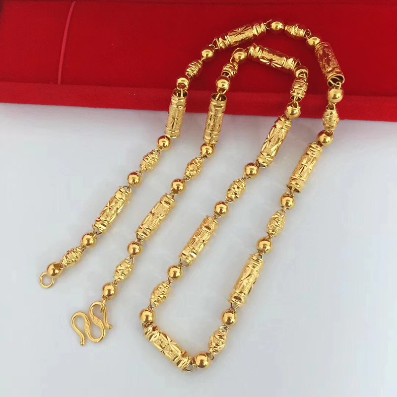 正品越南黄金999不掉色沙金项链 越南金1号珠宝行项链