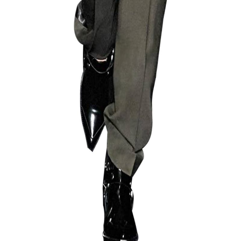 欧洲站时尚显瘦休闲裤设计感秋季铅笔裤高腰OL风气质直筒裤-图2