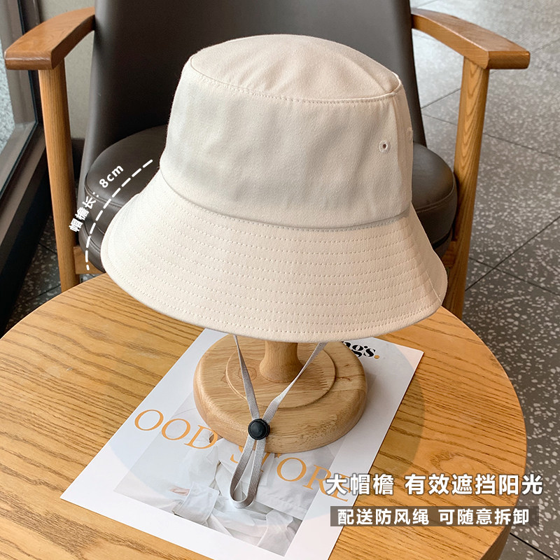 纯色大檐渔夫帽男生四季光版遮阳盆帽韩版防紫外线显脸小防晒帽女,淘宝优惠券,粉丝福利购,淘宝优惠卷