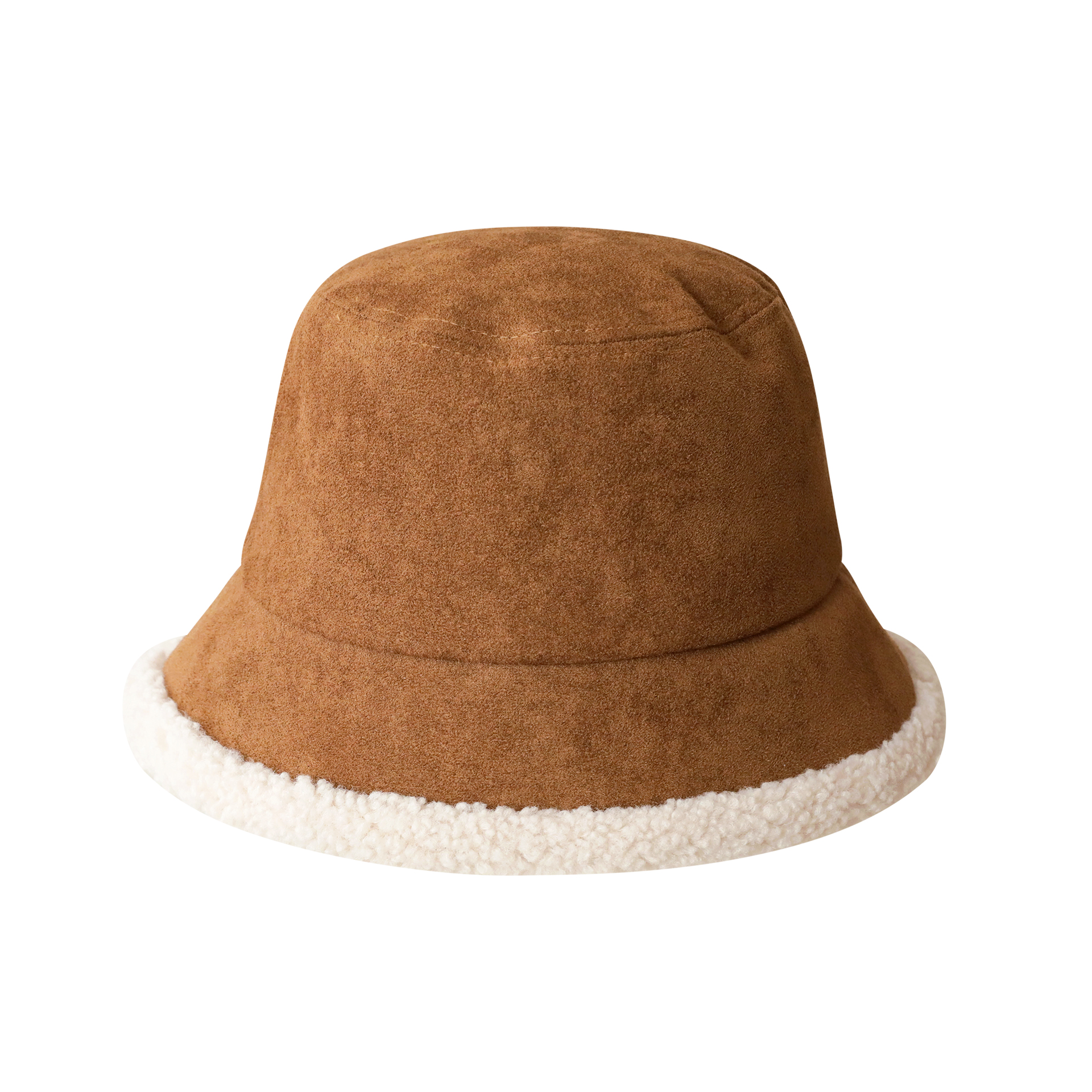 加绒加厚保暖渔夫帽男适合方脸大脸显瘦盆帽冬季毛绒水桶帽子女生 - 图3