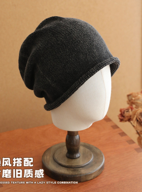 胡茬叔叔男女大头围宽松套头冷帽