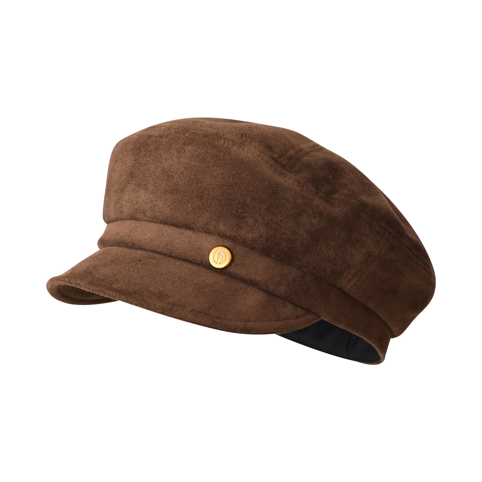 韩系复古棕色报童帽女秋冬麂皮绒百搭画家帽高级感气质百搭贝雷帽