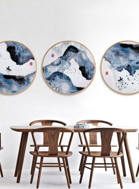 设计师抽象风沙发背景墙装饰画