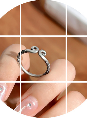 黑神话悟空足银999戒指女款纯银